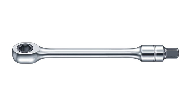 Ratchet tool with socket wrench.