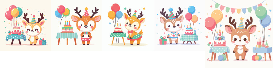 Fototapeta premium the little deer's birthday