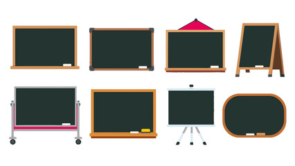 Set of classroom chalkboards and blackboard display designs © Alan