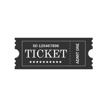 Black admit one ticket template