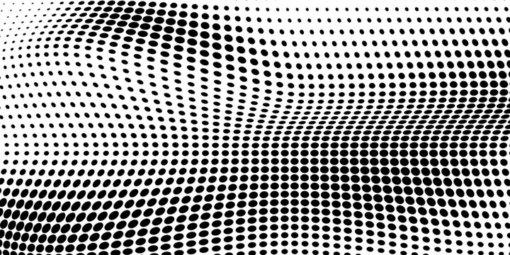 Dotted halftone gradient texture. Fading polka dot background. Repeated dots gradation pattern background. Black vanishing comic pop art overlay backdrop. Halftone raster effect wallpaper. Vector