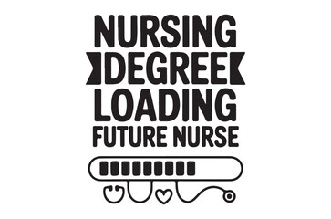 Fototapeta premium nursing degree loading text graphic future nurse