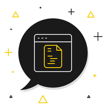 Line Software, web developer programming code icon isolated on white background. Javascript computer script random parts of program code. Colorful outline concept. Vector