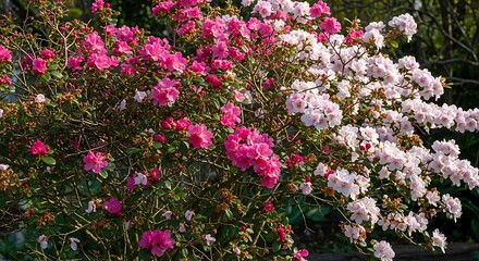 Obraz premium Vibrant Pink and White Flower Blooms.
