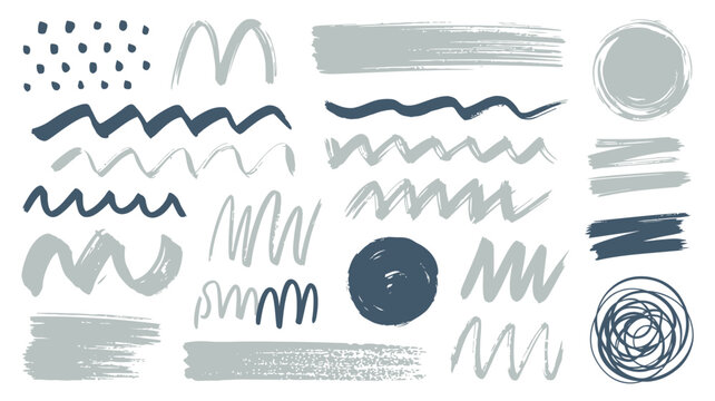 brush stroke collection on white background strokes paint hand drawn artistic elements abstract design vector graphic resource creative tools pattern texture