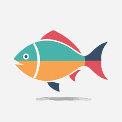 Fototapeta premium Stylized Fish Illustration