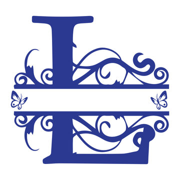 Butterfly Letter L Monogram