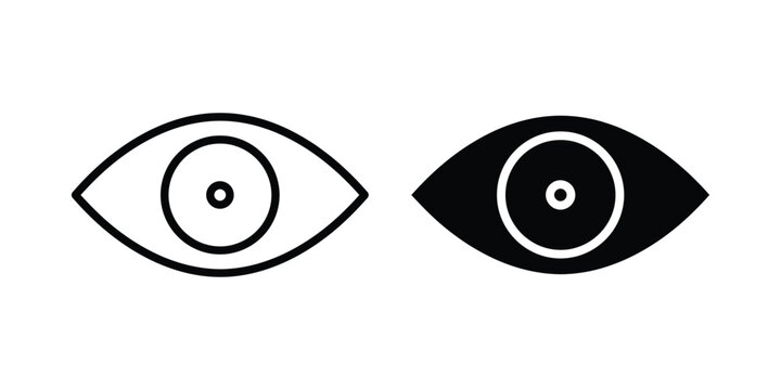 Eye in black and white vision sight
