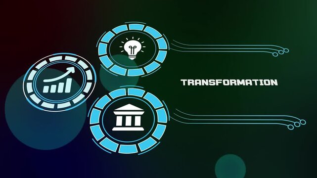 Transformation concept with digital innovation systems, business development workflows and modern strategic visualization design.