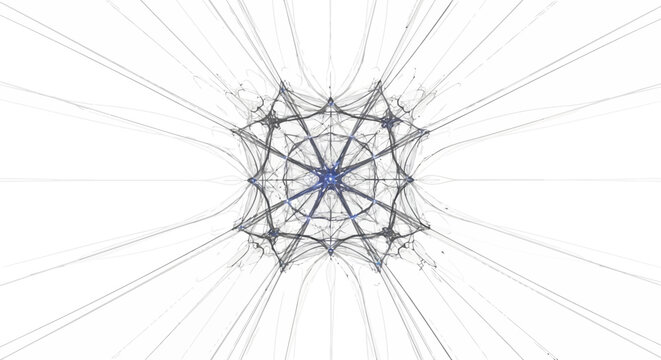 Geometric Shape with Central Blue Point.
