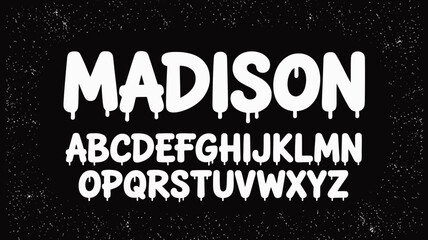graffiti style font on black background white text street art urban alphabet letters design typography graphic artwork modern edgy creative visual © Digishopppp