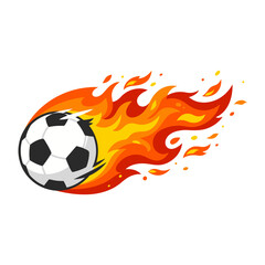 Fototapeta premium Soccer Fire Logo Template Design Vector, Emblem, Design Concept, Creative Symbol, Icon