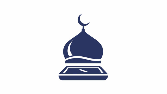 Mosque dome with crescent moon.