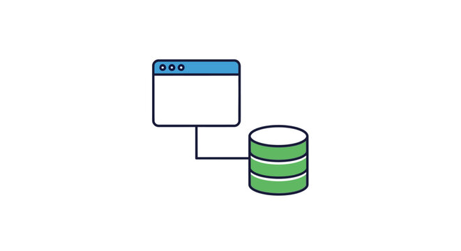 Database connected to a browser window.