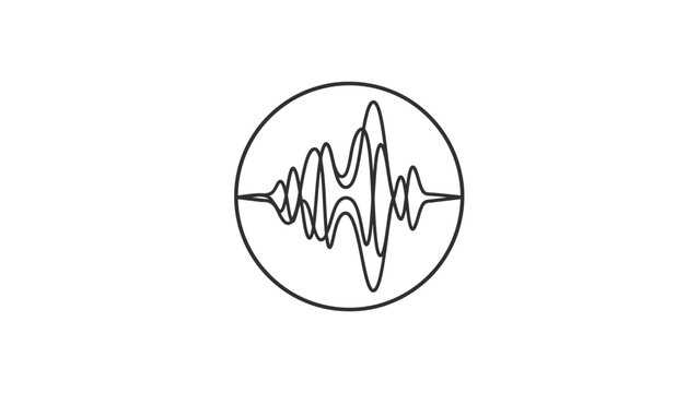 Sound wave pattern in circle frame.