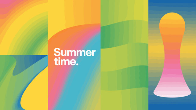 summer time colorful gradient background abstract vibrant seasonal graphic design pattern artwork modern bright visual illustration digital art creative mood atmosphere
