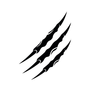 Black claw marks scratch design.