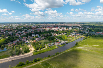 Łomża – miasto nad rzeką Narew. Polska