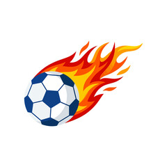 Fototapeta premium Soccer Fire Logo Template Design Vector, Emblem, Design Concept, Creative Symbol, Icon