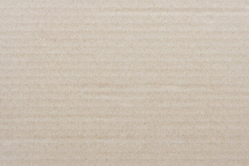 Fototapeta premium Minimal beige corrugated paperboard with subtle line pattern. Neutral recycled carton surface. kraft sheet