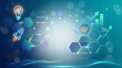 Obraz premium Abstract technology background with a human hand holding a futuristic virtual interface displaying a blue digital globe network for global business and internet data communication