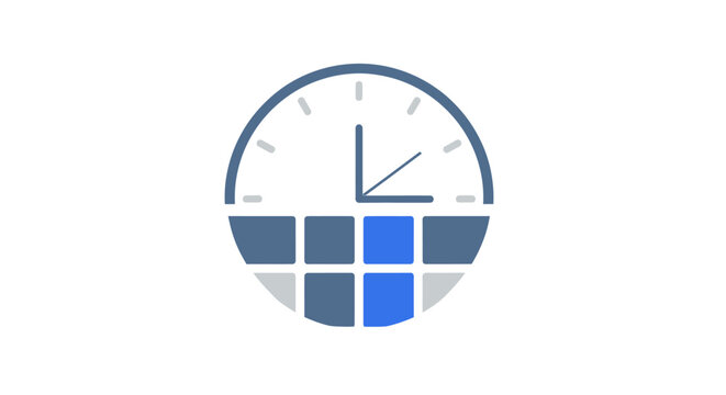 Windows Logo with Clock Face Design.