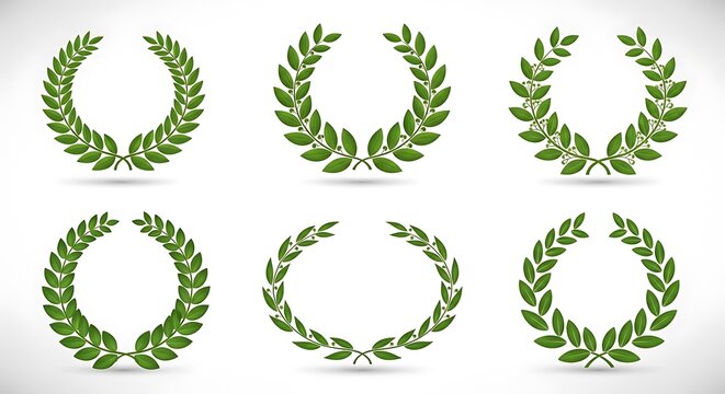 Green leafy vine border pattern seamless design.