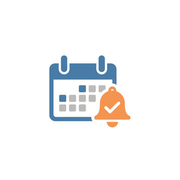 Reminder Calendar Notification Icon Symbol.