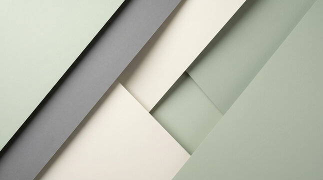 Sage green and silver grey overlapping geometric panels background