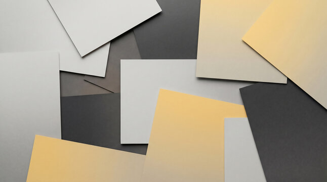 Ash grey and muted ocher abstract geometric cards background