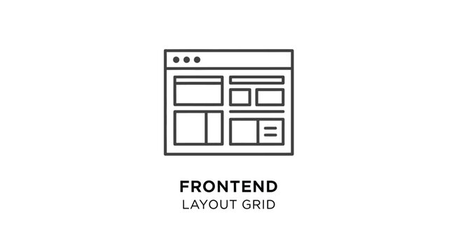 Frontend layout grid design template.
