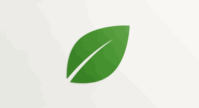 Green leaf with white streak.