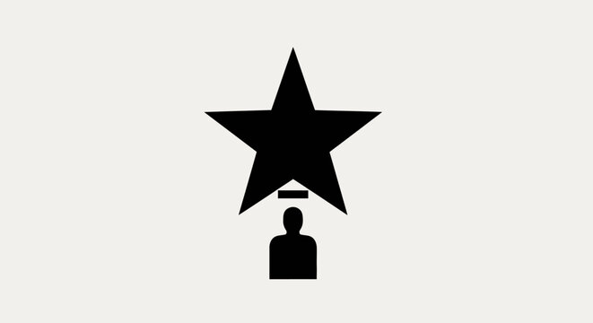 Star above a human figure icon.