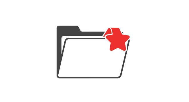 Starred Folder Icon with Red Star.