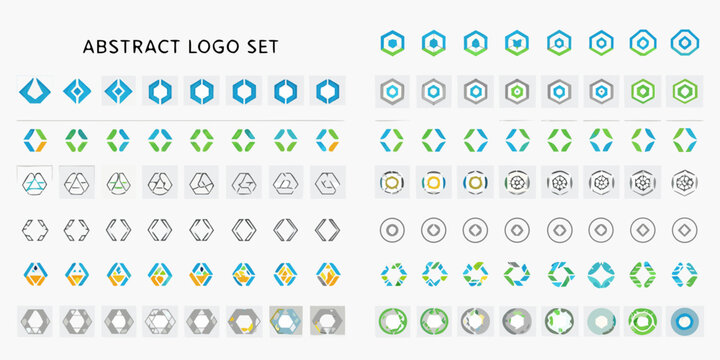 Abstract Logo Set Designs Vector Illustration Collection