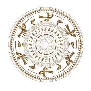 Ancient Vietnamese Bronze Drum Pattern and Traditional Ornaments