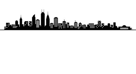 Fototapeta premium Indianapolis City Skyline Silhouette Vector Illustration.
