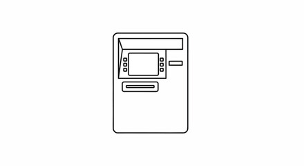 Fototapeta premium Automatic Teller Machine Terminal Closeup.