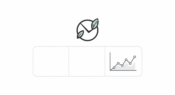 Black and white line graph chart.