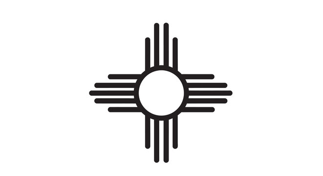 zia symbol on white background new mexico