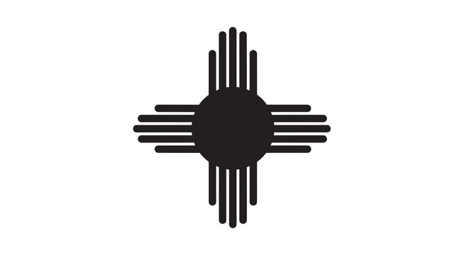 zia symbol on white background new mexico