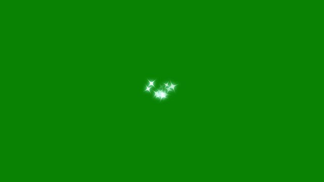 Magic glitter sparkle stars burst animation, twinkling magic dust, fairy sparkle stars, shimmer particles motion, glitter stars exploitation on green screen. stars glow fields flying in galaxy.4k
