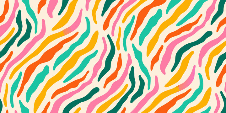 colorful zebra like stripes pattern on white background zebra like organic abstract design