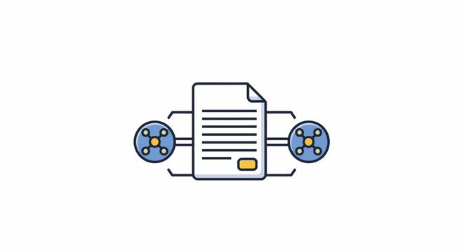 Document with wheels on sides moving.