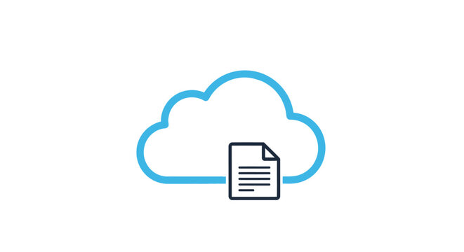 Cloud Storage Document Icon.