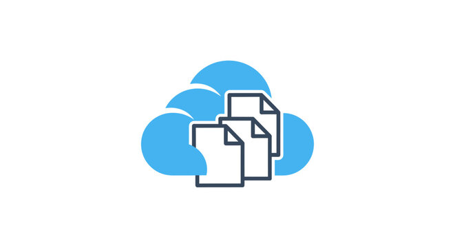 Cloud Storage File System Icon.