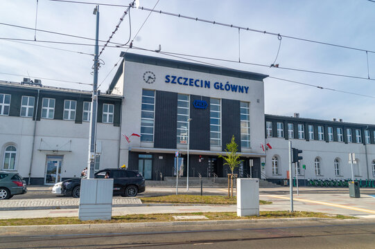 Szczecin, Poland - May 3, 2026: Szczecin main railway station.