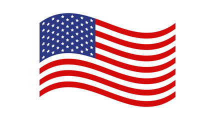 Fototapeta premium USA flag isolated graphic. American holidays sign. 4th of july banner. Veteran day and Memorial day art element