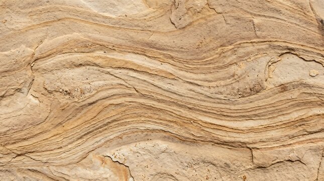Natural sandstone texture background with wavy layered patterns and earthy beige tones