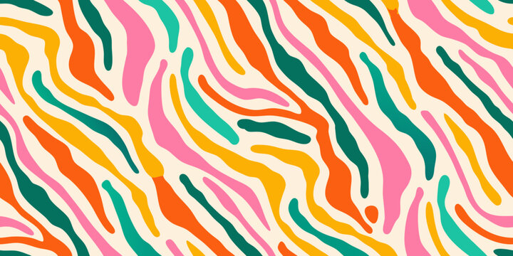 Colorful Zebra like Stripe Pattern Vector Illustration